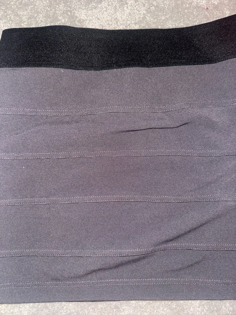 Black Stretch Band Mini Skirt